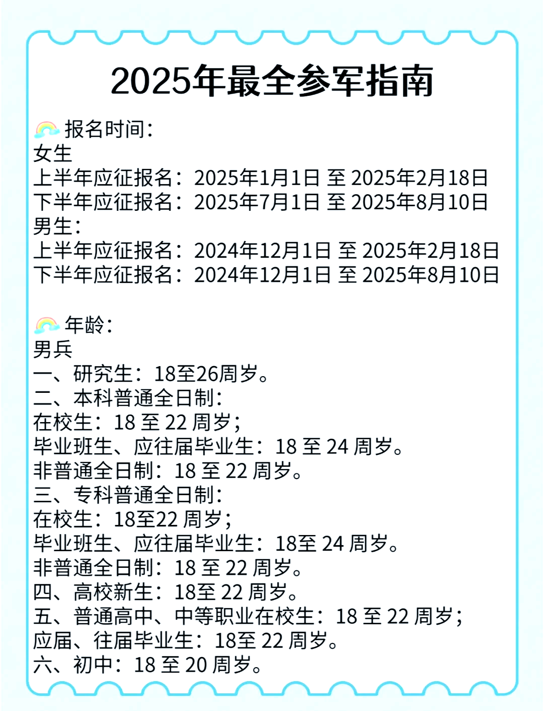 征兵时间和入伍时间